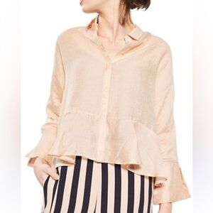 Topshop High Low Salmon Blouse